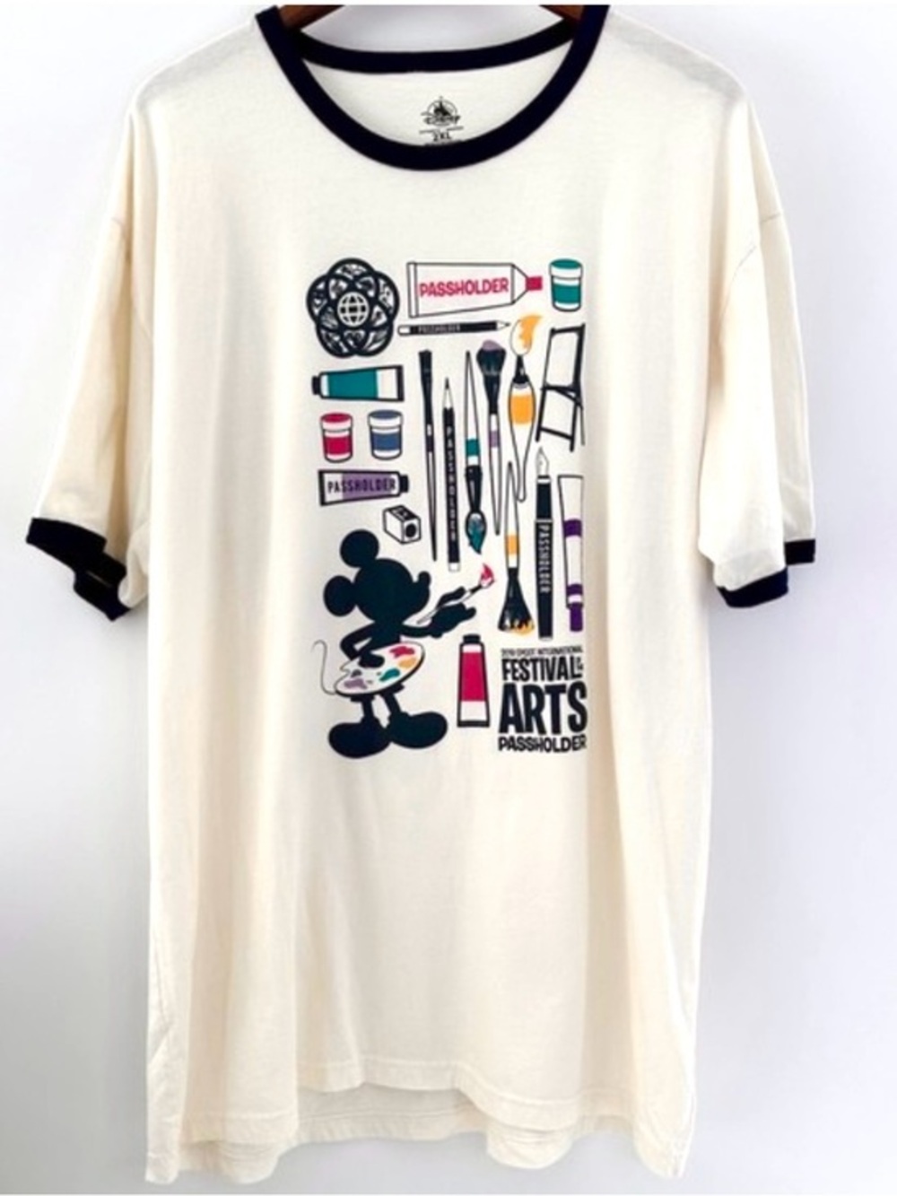 Disney 2019 Epcot Festival of the Arts Passholder Cream Graphic Tee!
